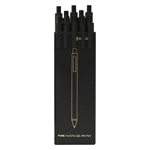 KACO black and dark blue gel pens, 10 count, 0.5mm fine point