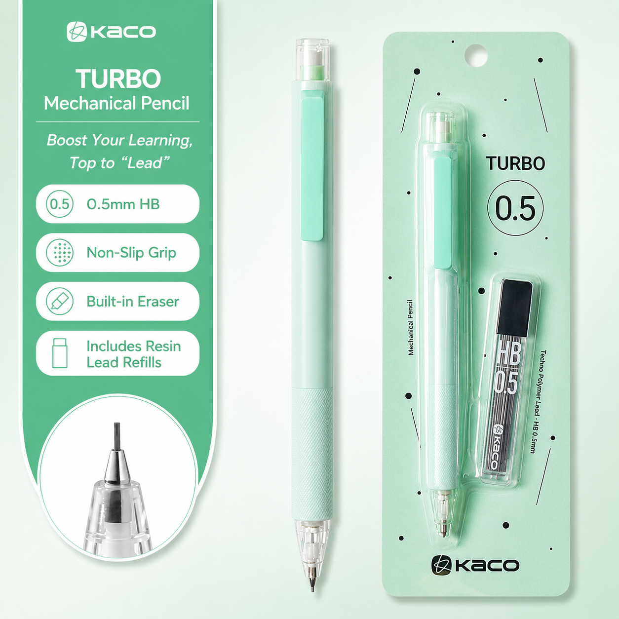 KACO TURBO Retractable Mechanical Pencil 0.5 mm