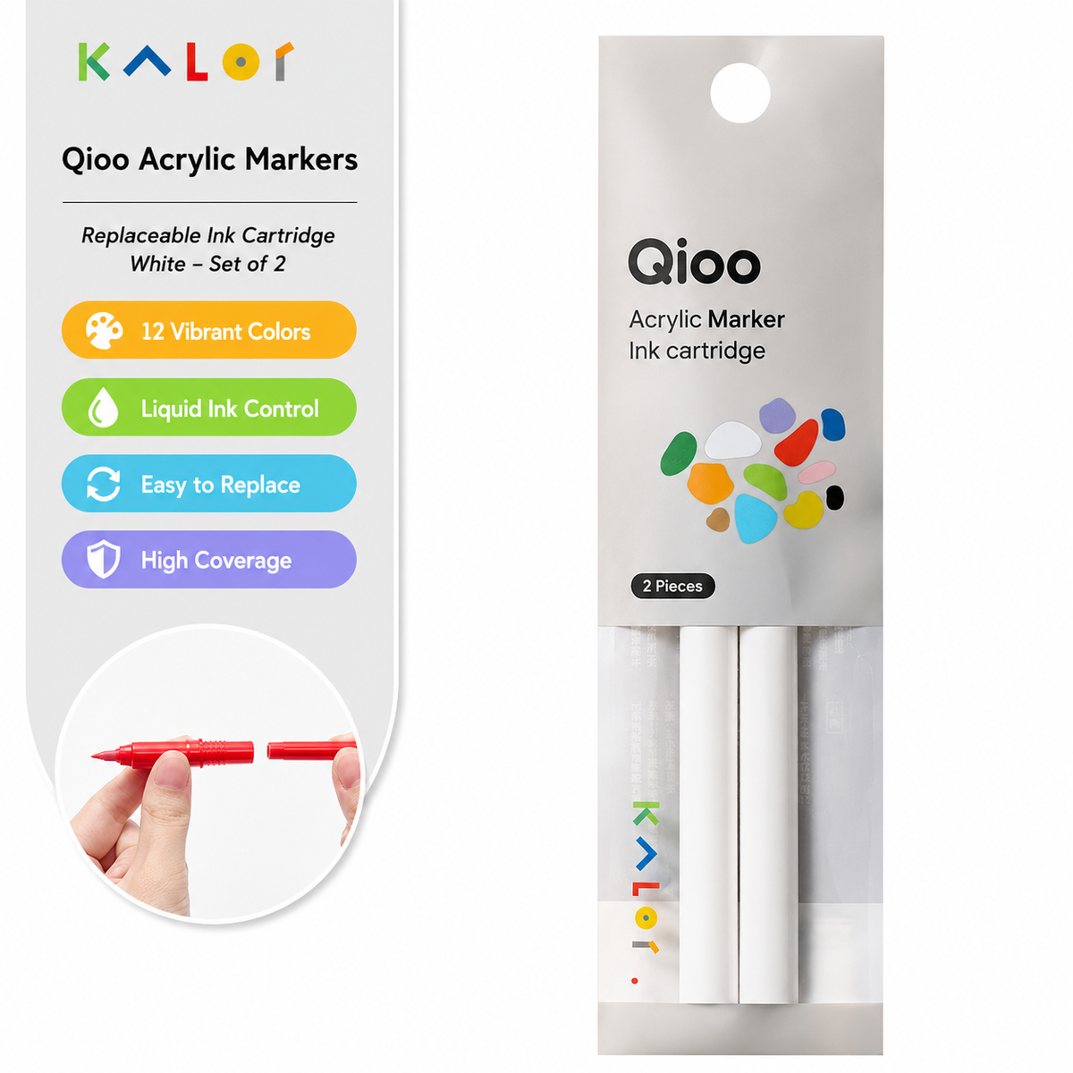 Kalor Qioo Marker Ink Refills – 12 Colors