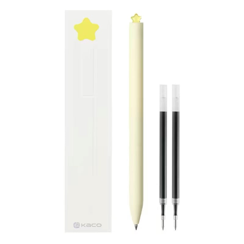 KACO Gel Pens Aesthetic Cute Star Pens for Journaling(6 Pieces with 12 Extra Refills)