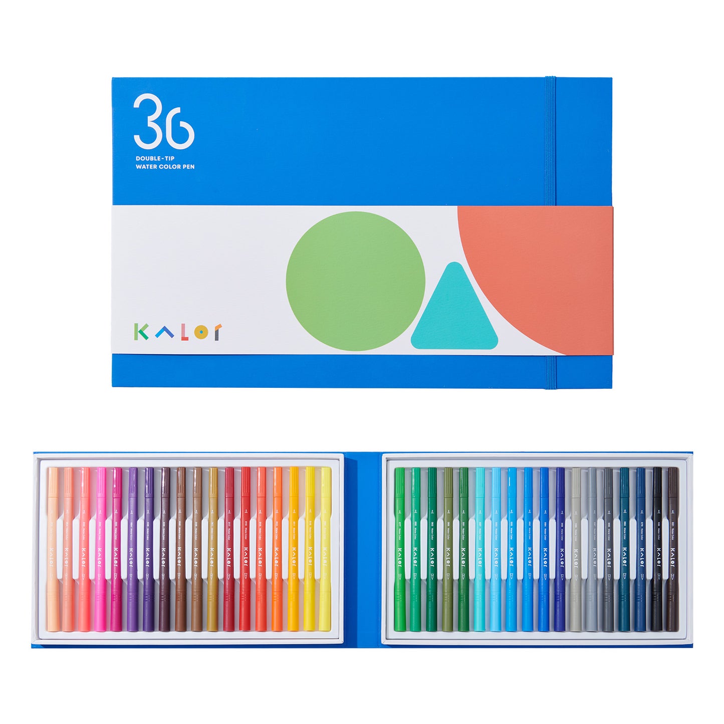 KACO Washable Dual Tip Watercolour Markers 36 Colours Set