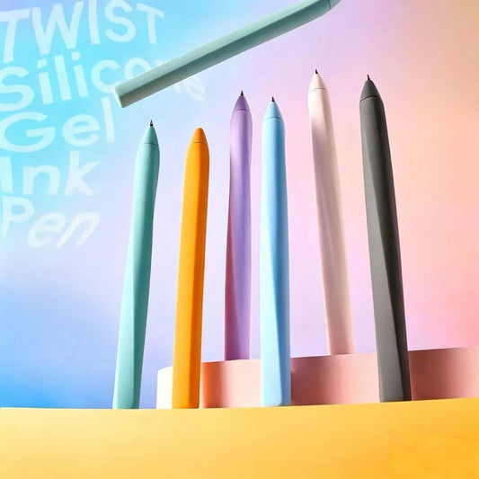 KACO TWIST Gel Pen 0.5mm, Soft Silicone Body, Smooth Quick-Dry Black Ink