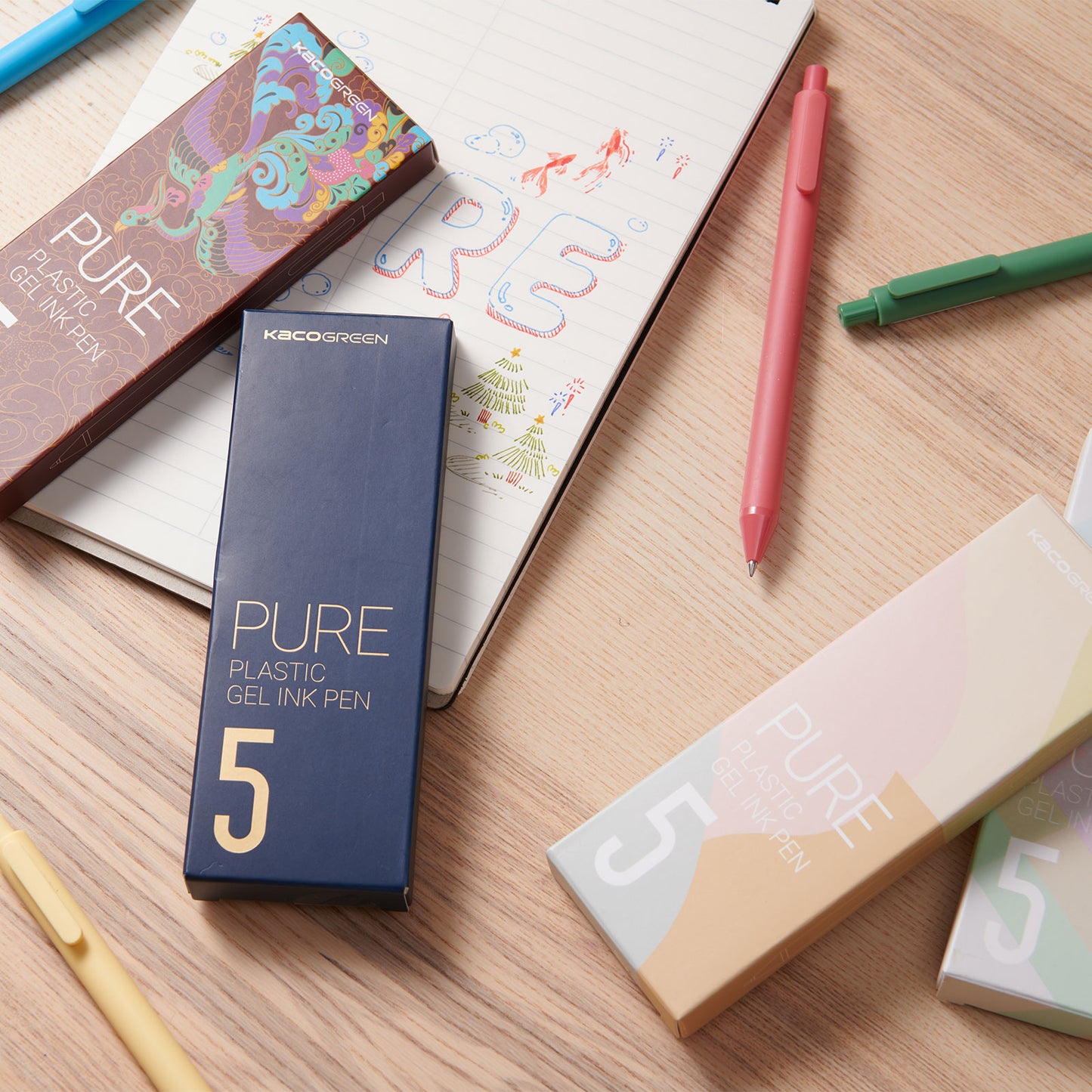 Colored Gel Pens 30 Pieces Color Ink 0.5 mm Fine Point