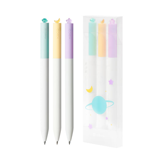 KACO Cute Stationery Black Ink 3 Pieces 0.5 mm Fine Point