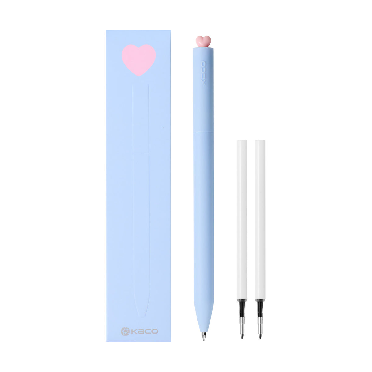 Stylo gel cœur KACO FIRST avec recharges