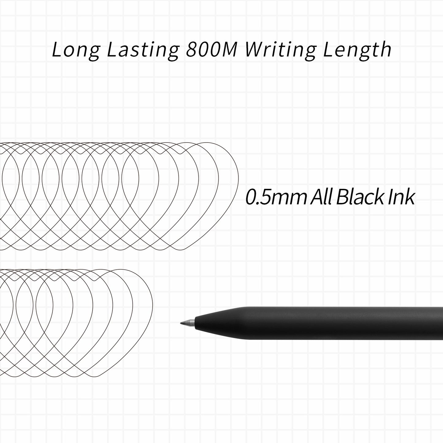 KACO Cute Heart Gel Pen (black&white)