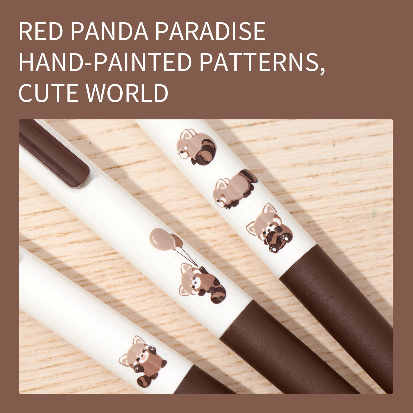 KACO 5 patterns Cute Animal 3 Pieces Black Ink Set 0.5mm Fine Point
