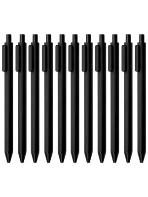 PURE Gel Pens 0.5mm Fine Point Black Ink 10 Count, Quick Dry Smooth Writing, Aesthetic Office Supplies Refillable Retractable Low Center of Gravity