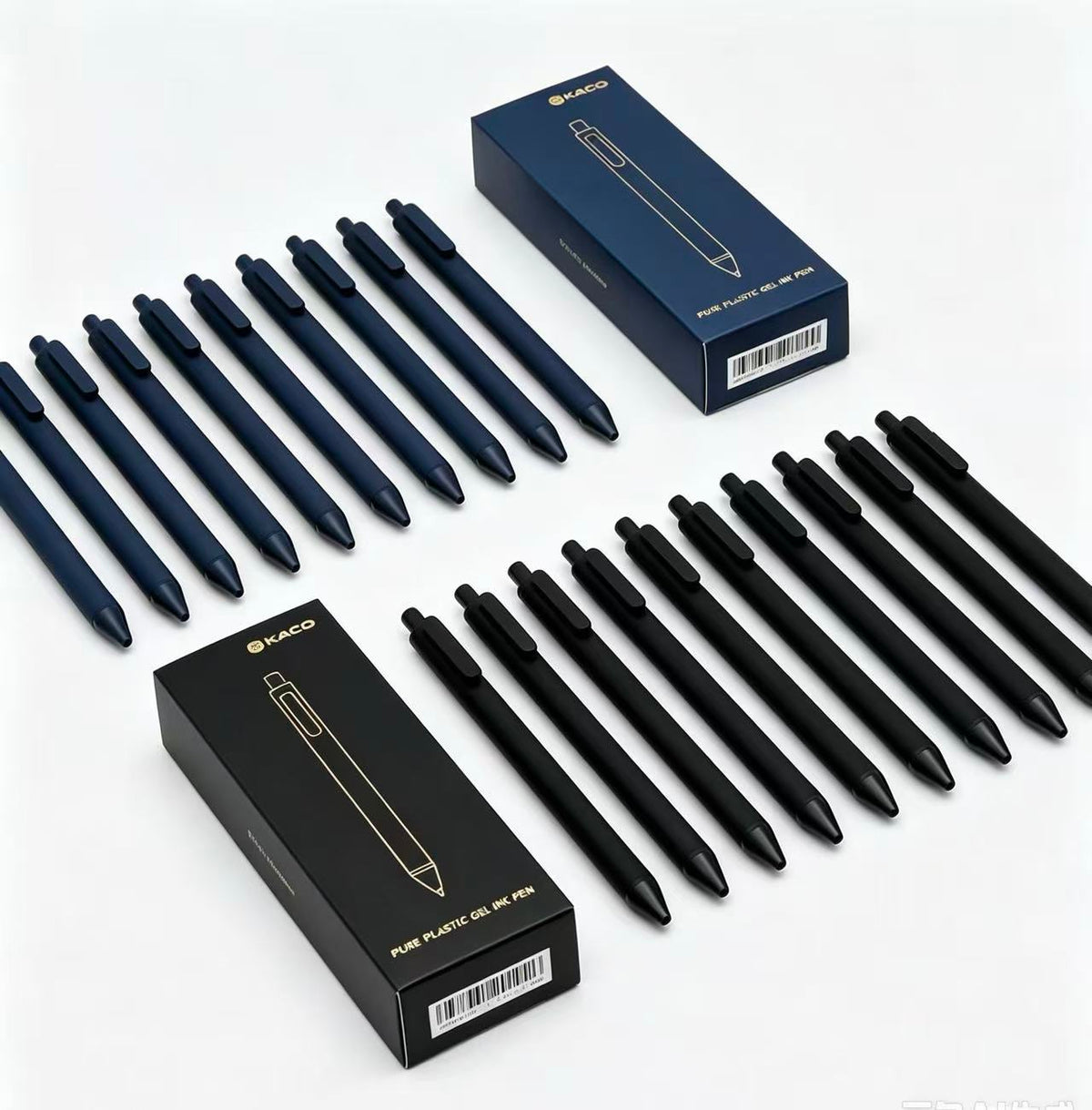 KACO Fine Point Black Ink 10 Count 0.5 mm (Black & Dark Blue)