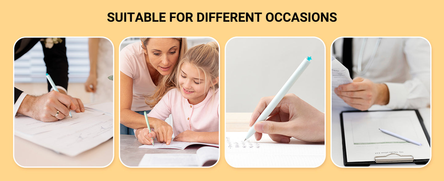 KACO Gel Pens Aesthetic Cute Star Pens for Journaling(6 Pieces with 12 Extra Refills)