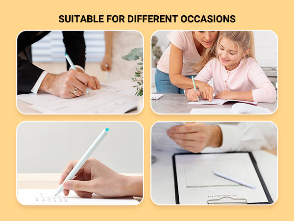 Aesthetic Gel Pens, 6 Pastel Colors with 12 Extra Refills