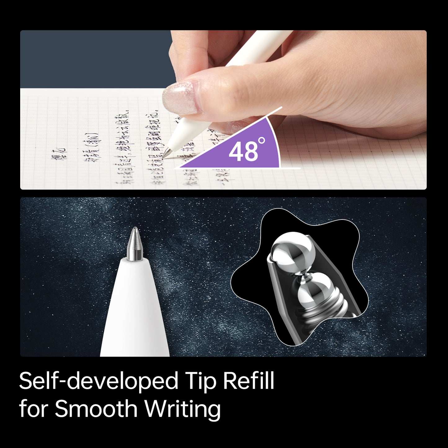 KACO Cute Stationery Black Ink 3 Pieces 0.5 mm Fine Point