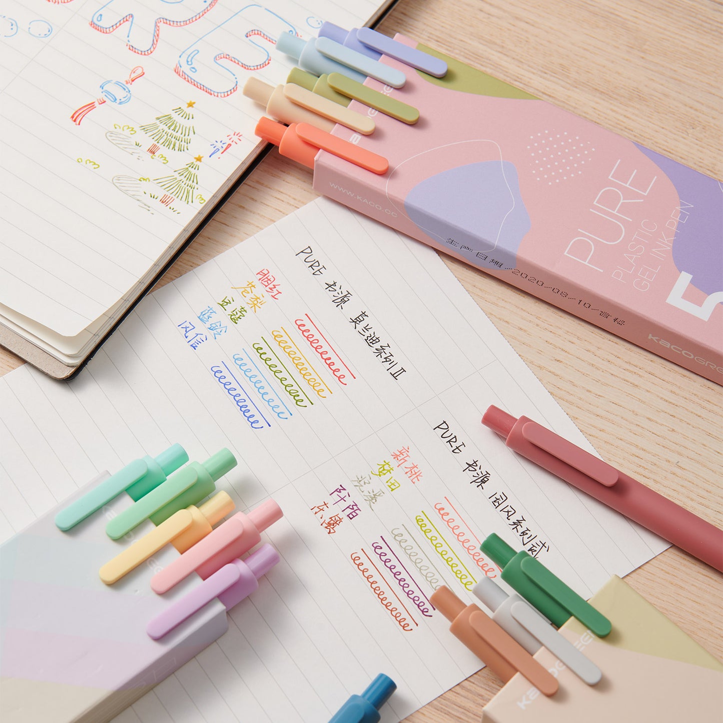 Colored Gel Pens 30 Pieces Color Ink 0.5 mm Fine Point