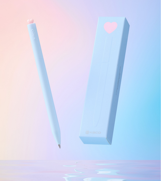 KACO Cute Heart gel pen set in blue, 0.5mm