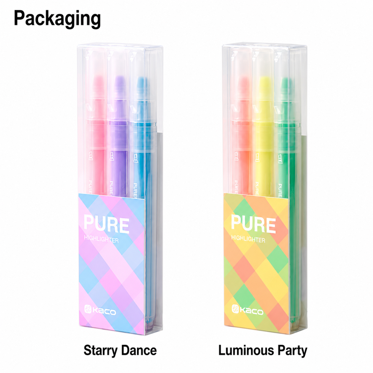 KACO PURE Soft Highlighter Set (3 Box Set)