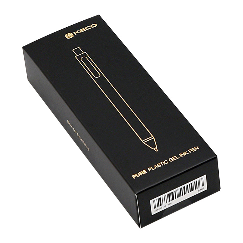 PURE Gel Pens 0.5mm Fine Point Black Ink 10 Count, Quick Dry Smooth Writing, Aesthetic Office Supplies Refillable Retractable Low Center of Gravity