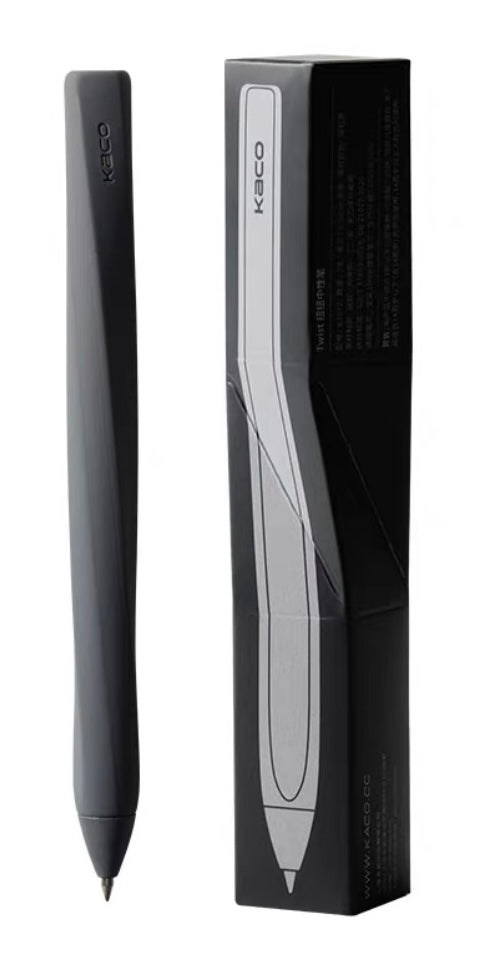KACO TWIST Gel Pen 0.5mm, Soft Silicone Body, Smooth Quick-Dry Black Ink