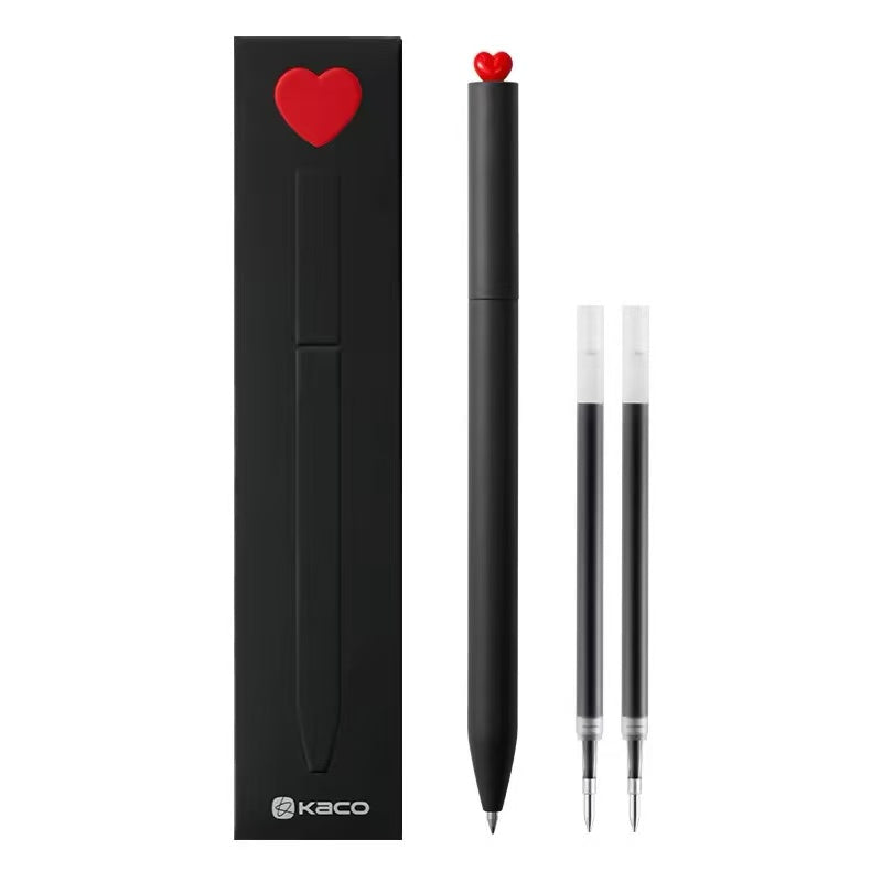 KACO Cute Heart Gel Pen (black&white)