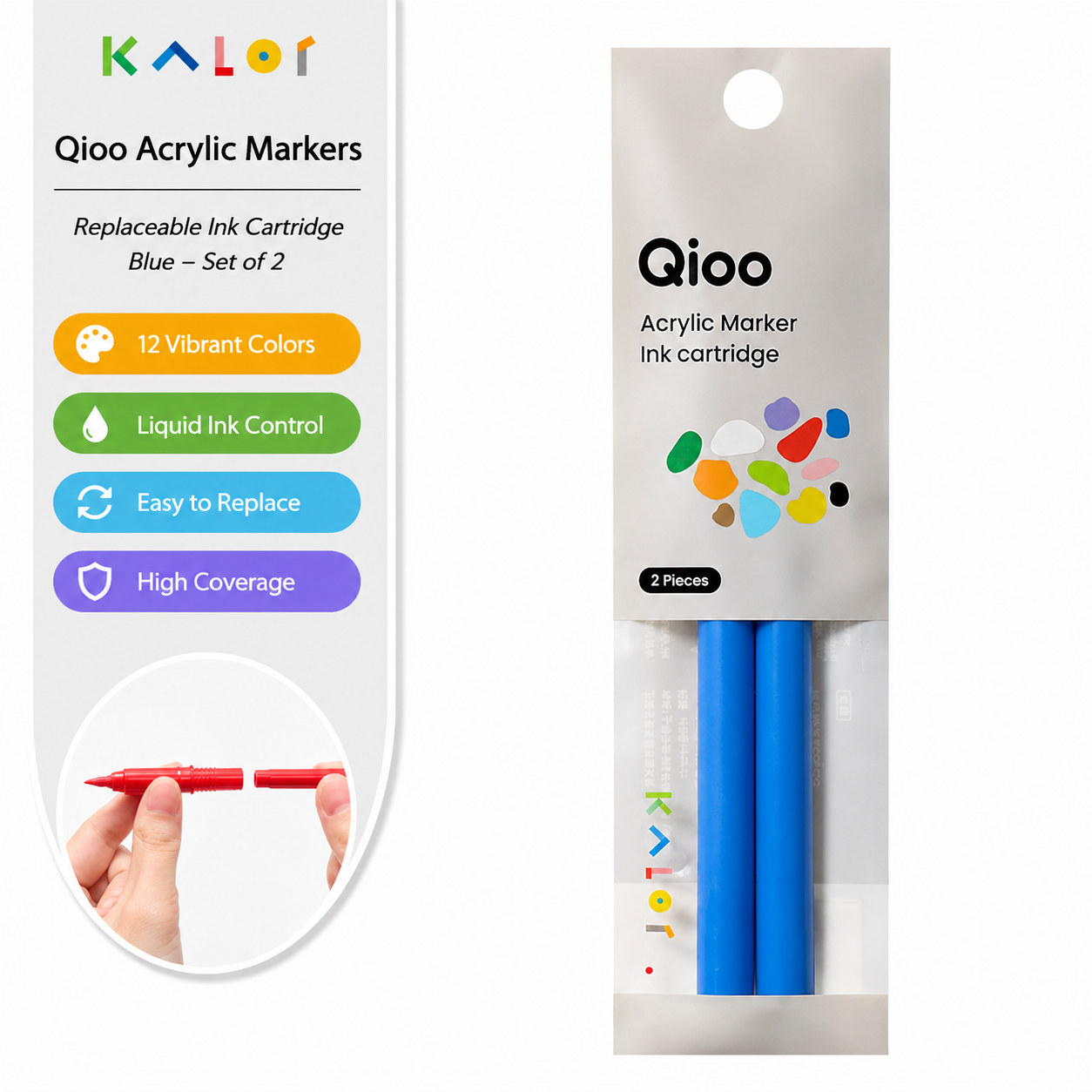 Kalor Qioo Marker Ink Refills – 12 Colors