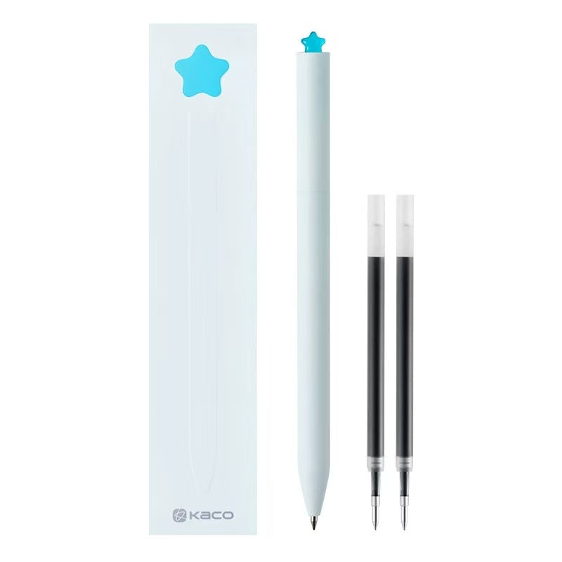 KACO Gel Pens Aesthetic Cute Star Pens for Journaling(6 Pieces with 12 Extra Refills)