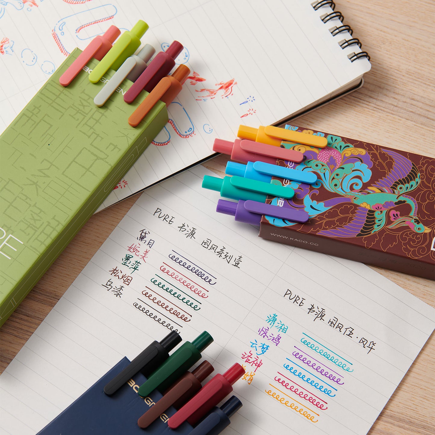 Colored Gel Pens 30 Pieces Color Ink 0.5 mm Fine Point