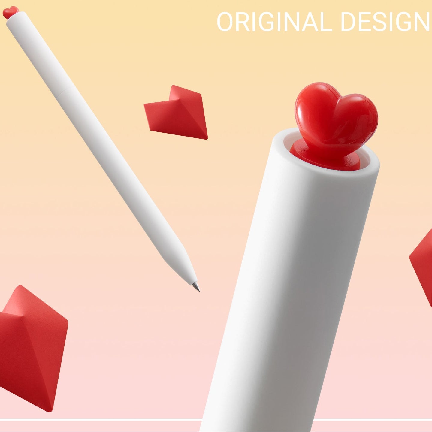 KACO Cute Heart Gel Pen (black&white)