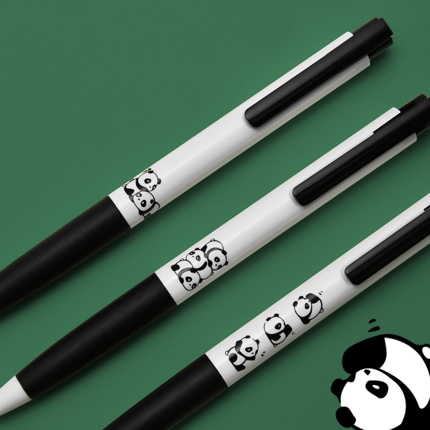 KACO 5 patterns Cute Animal 3 Pieces Black Ink Set 0.5mm Fine Point