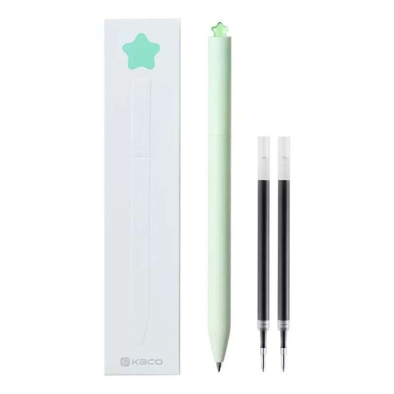 KACO Gel Pens Aesthetic Cute Star Pens for Journaling(6 Pieces with 12 Extra Refills)