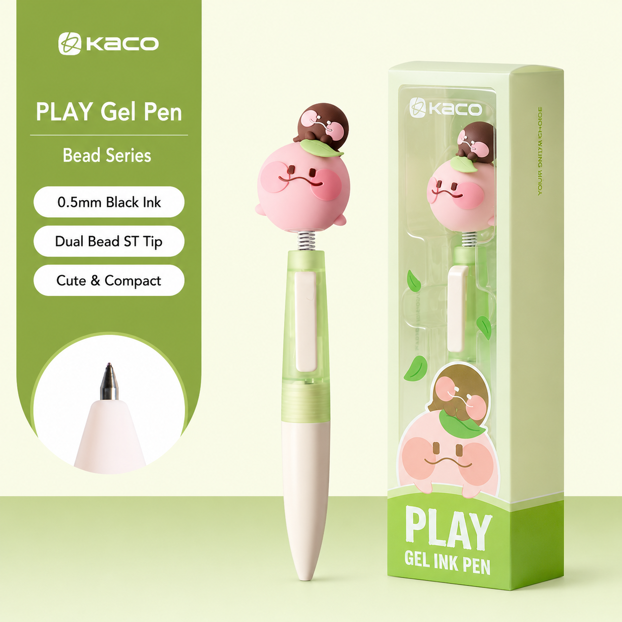 KACO PLAY Cute Character Retractable Gel Pen 0.5 mm