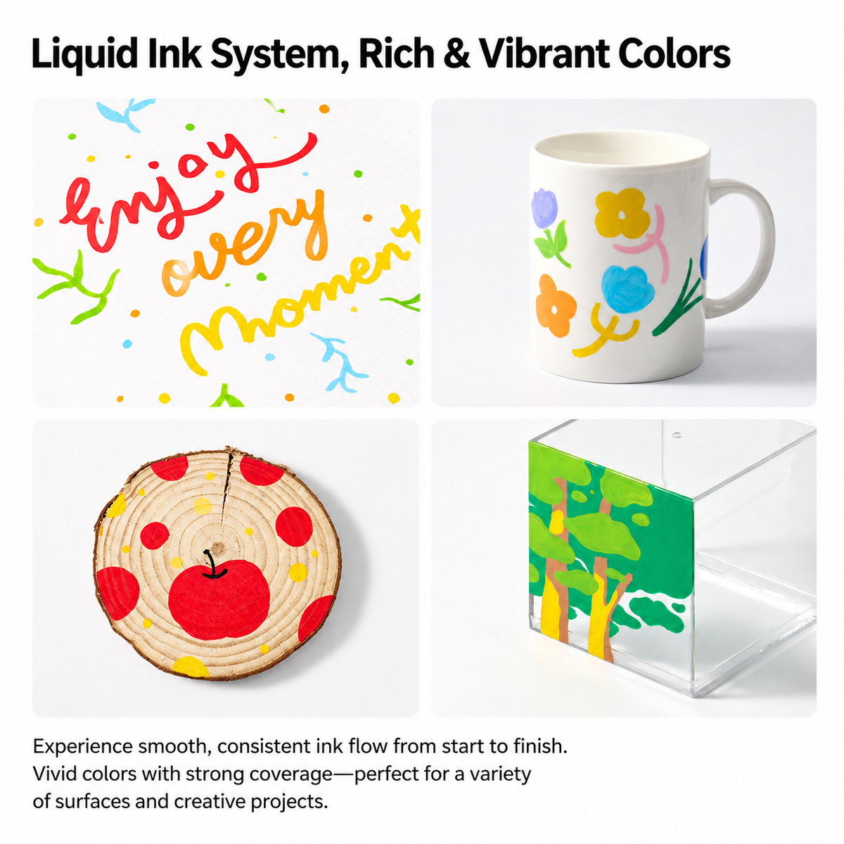 Qioo Fun Paint Refillable Acrylic Markers – 12 Colour Set
