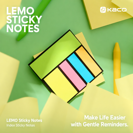 KACO LEMO Sticky Notes – Multi-Size Memo Pad Set