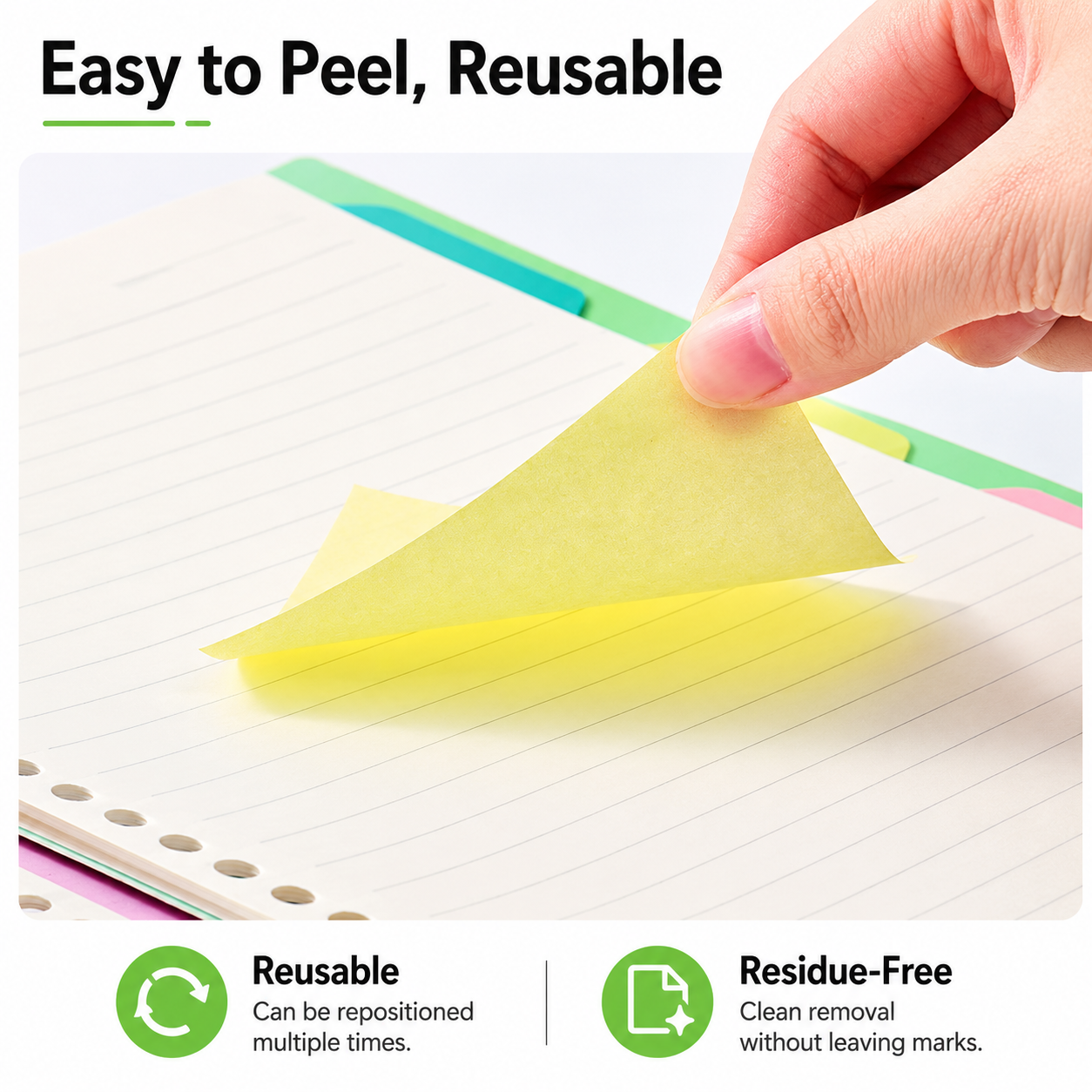KACO LEMO Sticky Notes – Multi-Size Memo Pad Set
