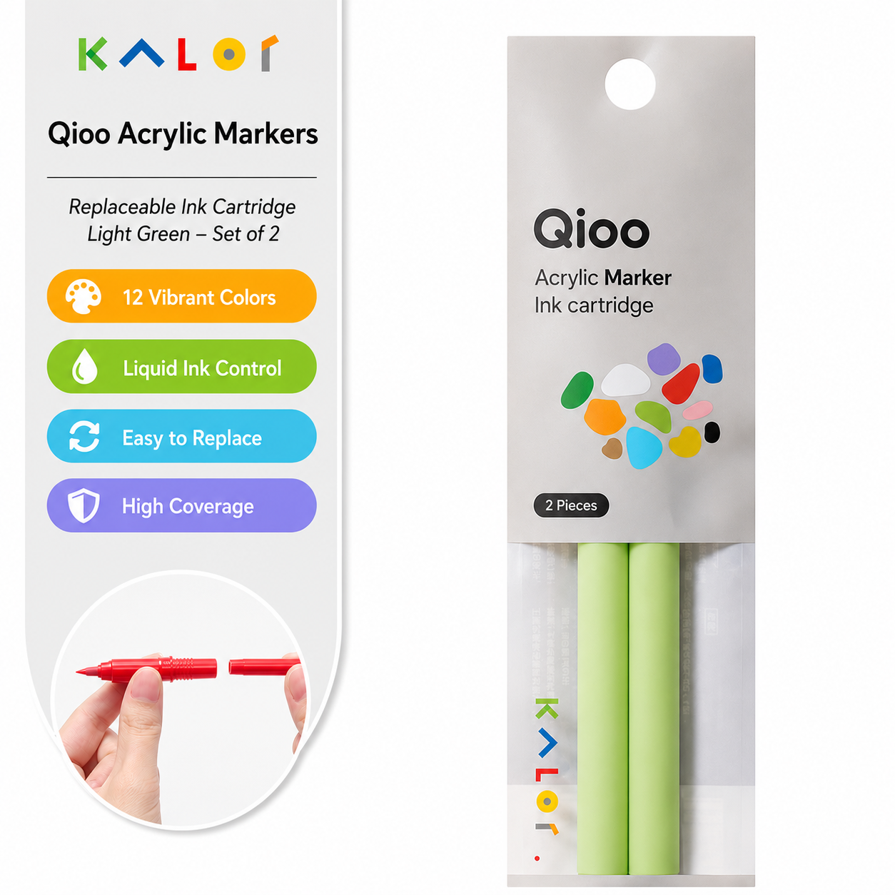 Kalor Qioo Marker Ink Refills – 12 Colors