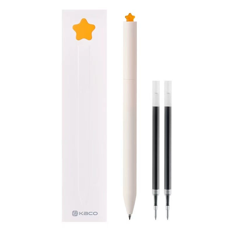 KACO Gel Pens Aesthetic Cute Star Pens for Journaling(6 Pieces with 12 Extra Refills)