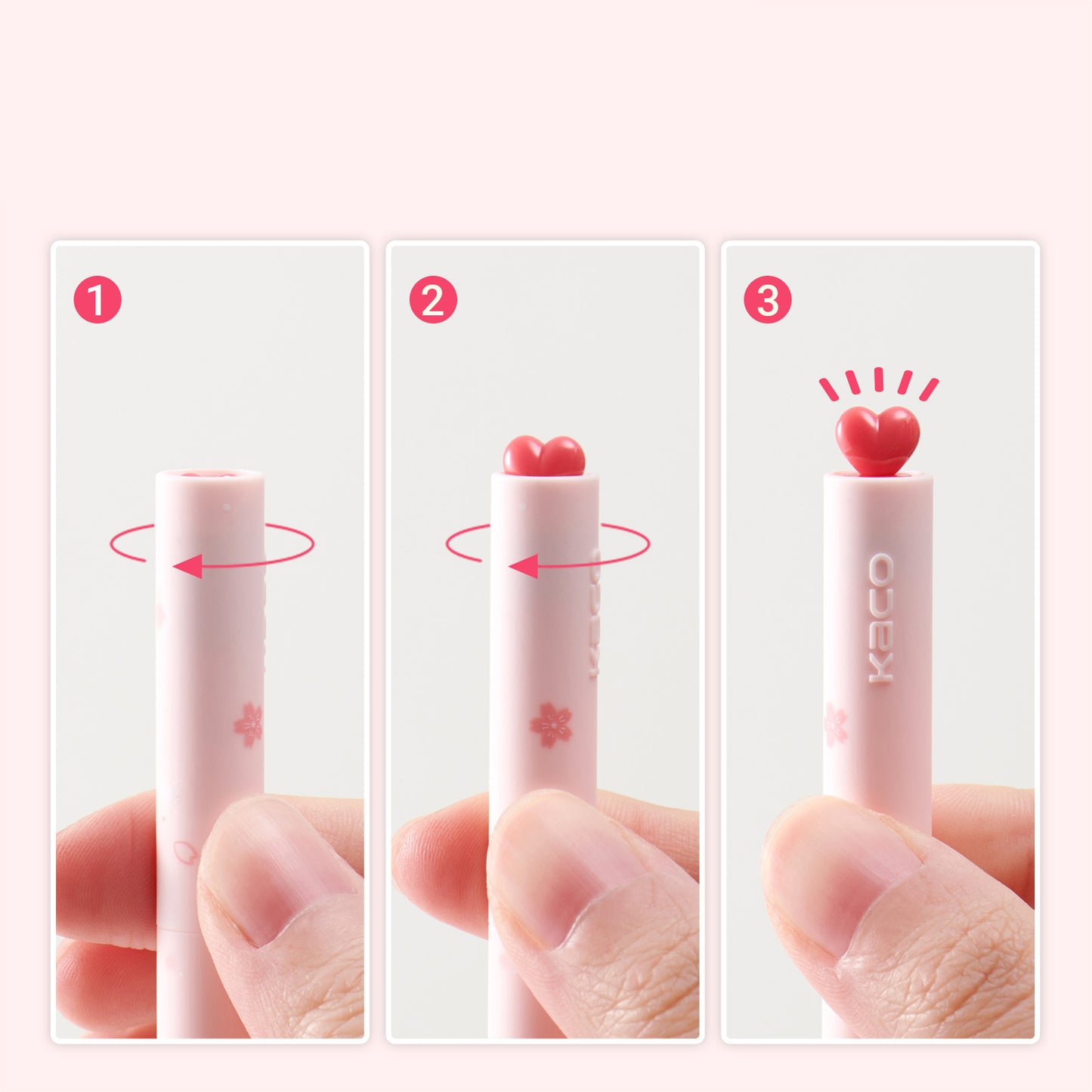 Cute Heart Gel Pen (pink)