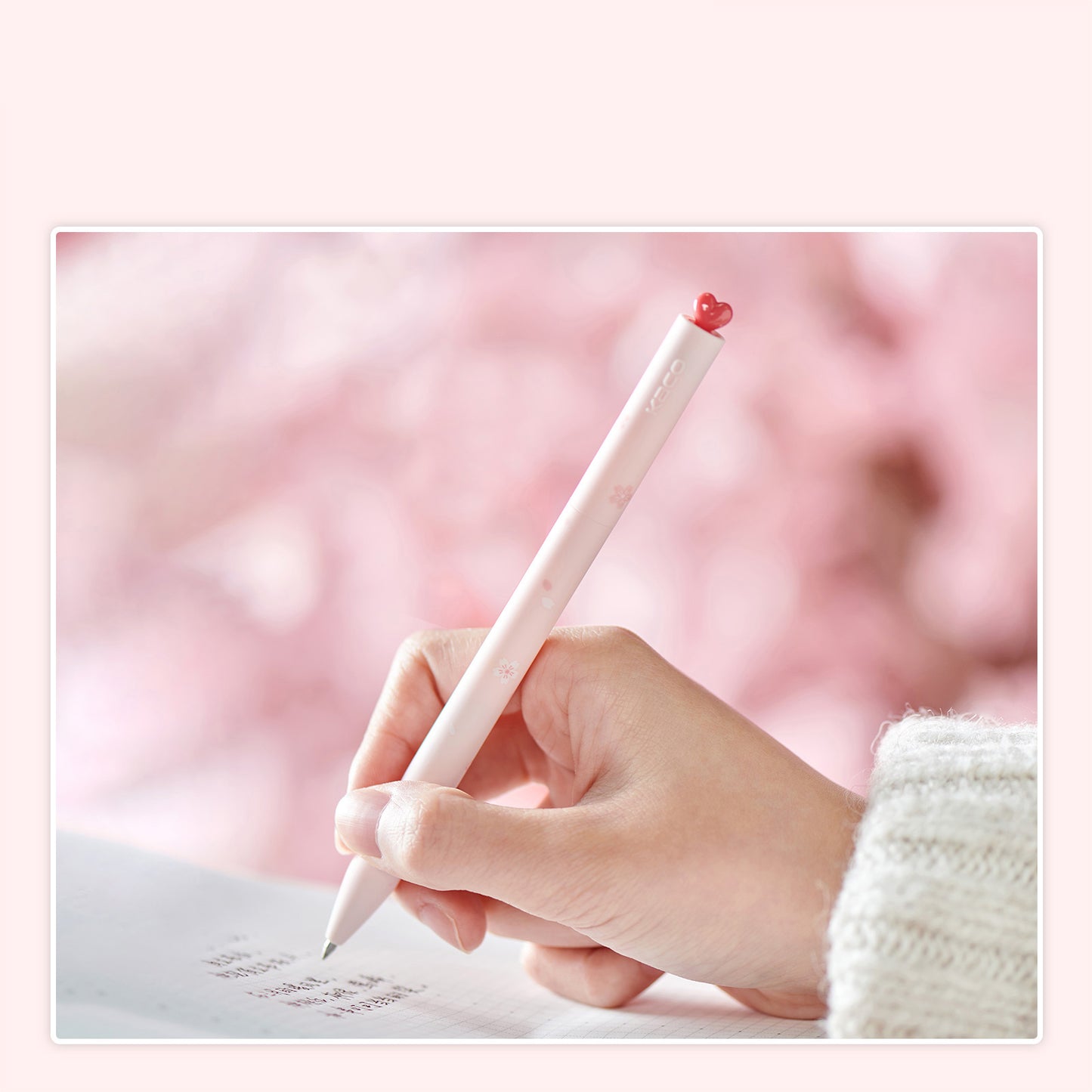 Cute Heart Gel Pen (pink)