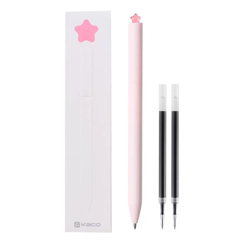 KACO Gel Pens Aesthetic Cute Star Pens for Journaling(6 Pieces with 12 Extra Refills)
