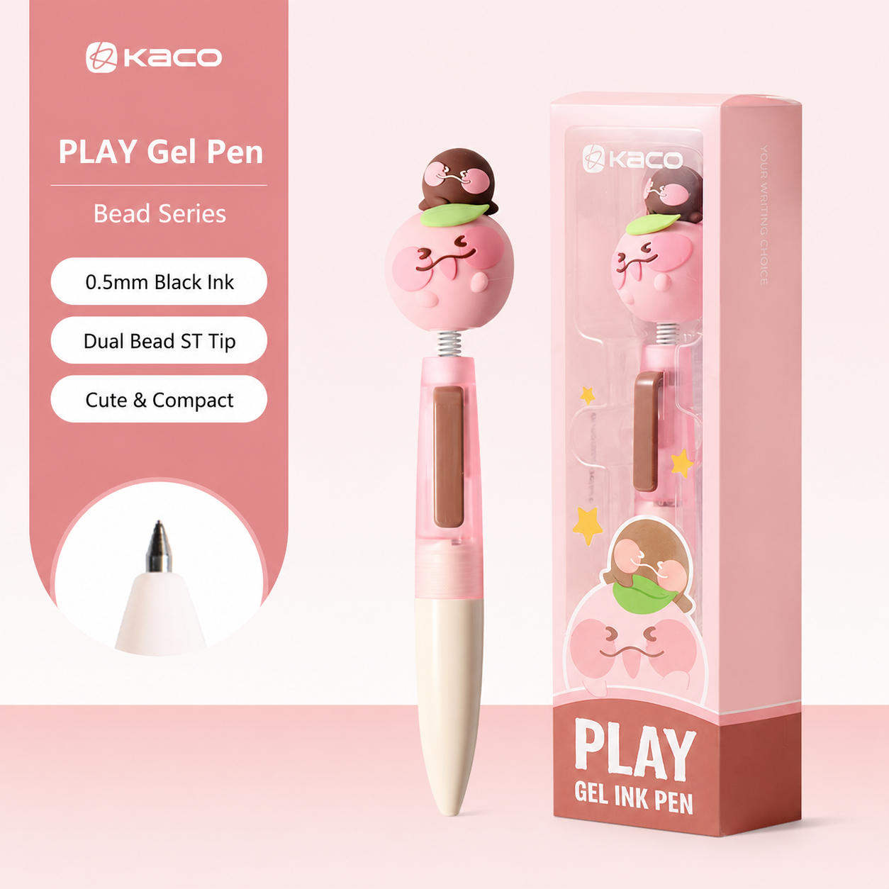 KACO PLAY Cute Character Retractable Gel Pen 0.5 mm