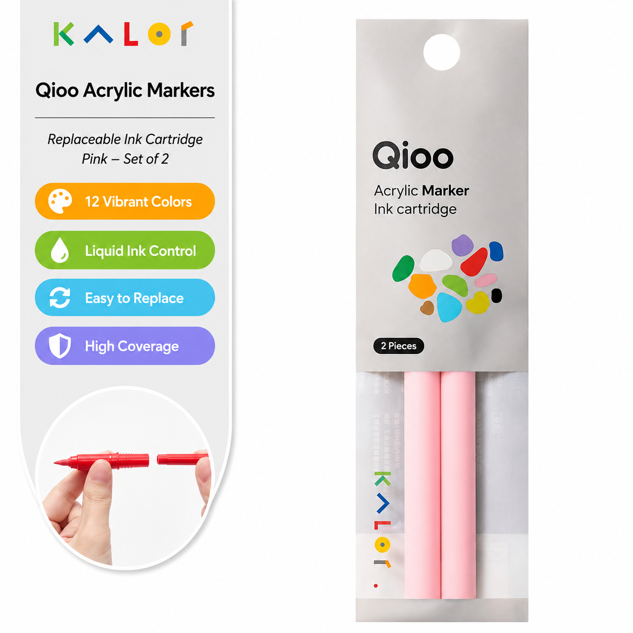 Kalor Qioo Marker Ink Refills – 12 Colors