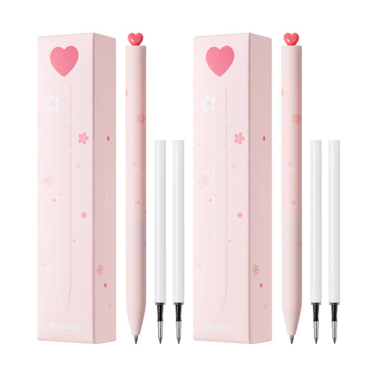 KACO Cute Heart Gel Pen (pink)