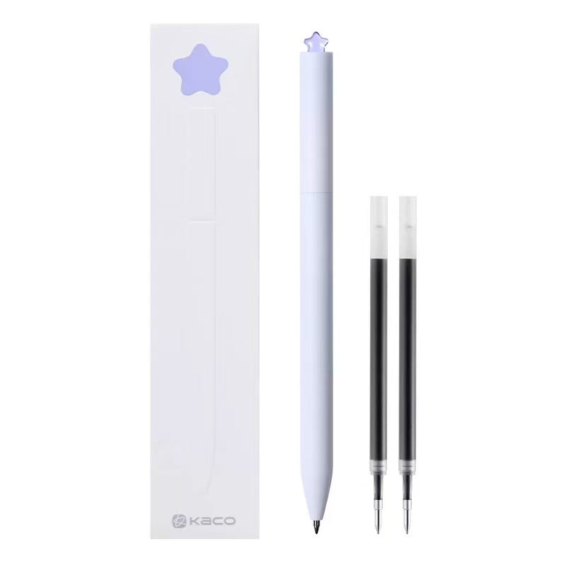 KACO Gel Pens Aesthetic Cute Star Pens for Journaling(6 Pieces with 12 Extra Refills)