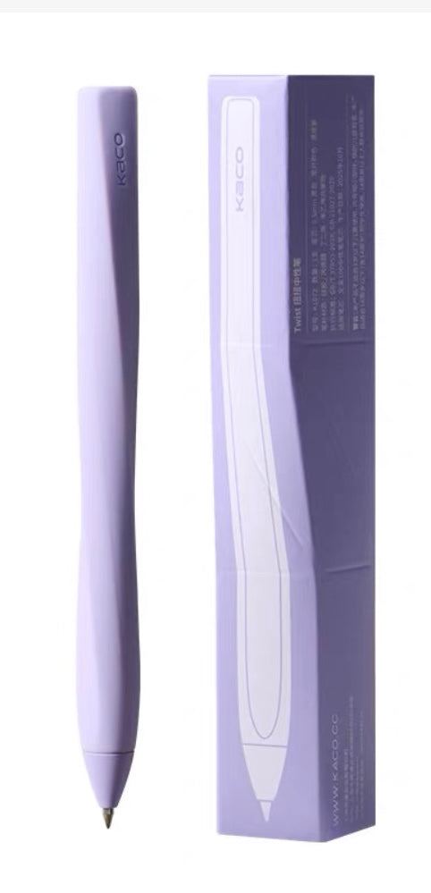 KACO TWIST Gel Pen 0.5mm, Soft Silicone Body, Smooth Quick-Dry Black Ink