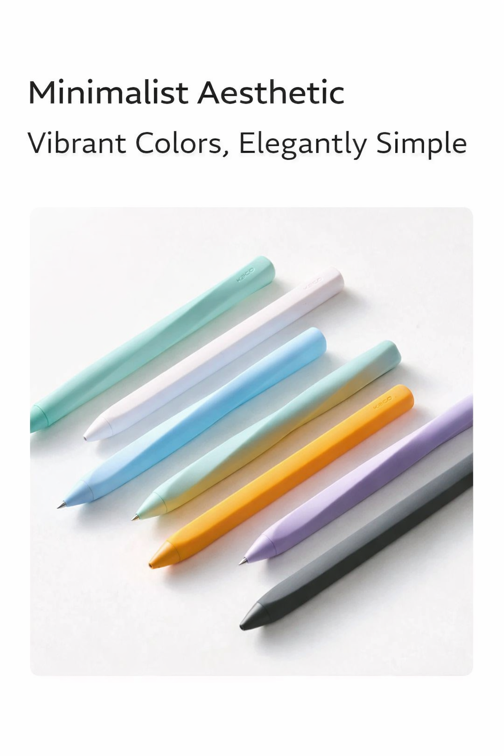KACO TWIST Gel Pen 0.5mm, Soft Silicone Body, Smooth Quick-Dry Black Ink