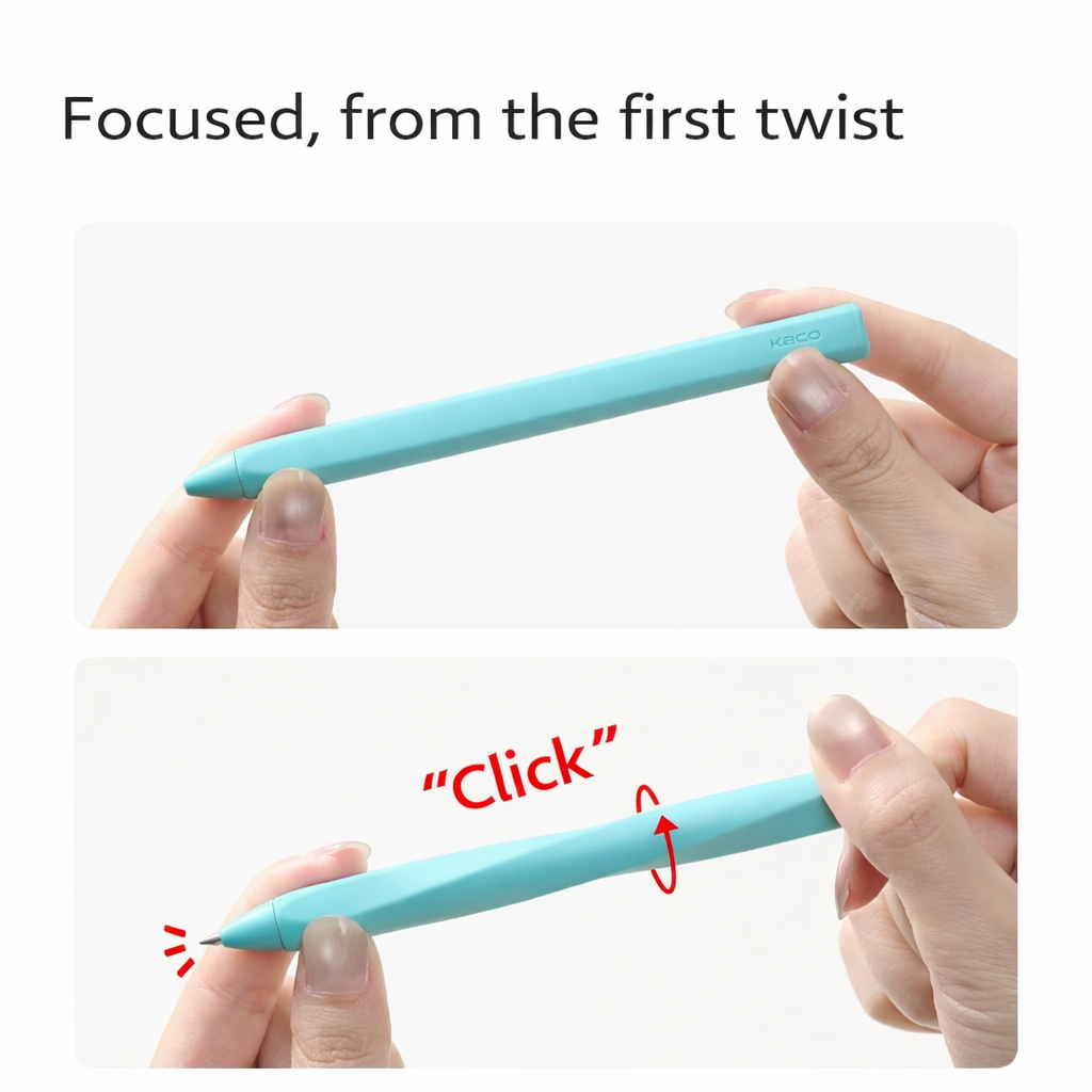 KACO TWIST Gel Pen 0.5mm, Soft Silicone Body, Smooth Quick-Dry Black Ink