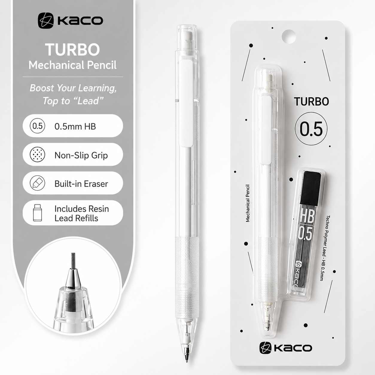 KACO TURBO Retractable Mechanical Pencil 0.5 mm