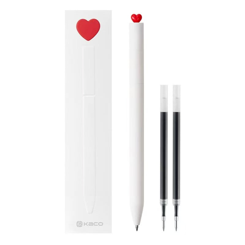 KACO Cute Heart Gel Pen (black&white)
